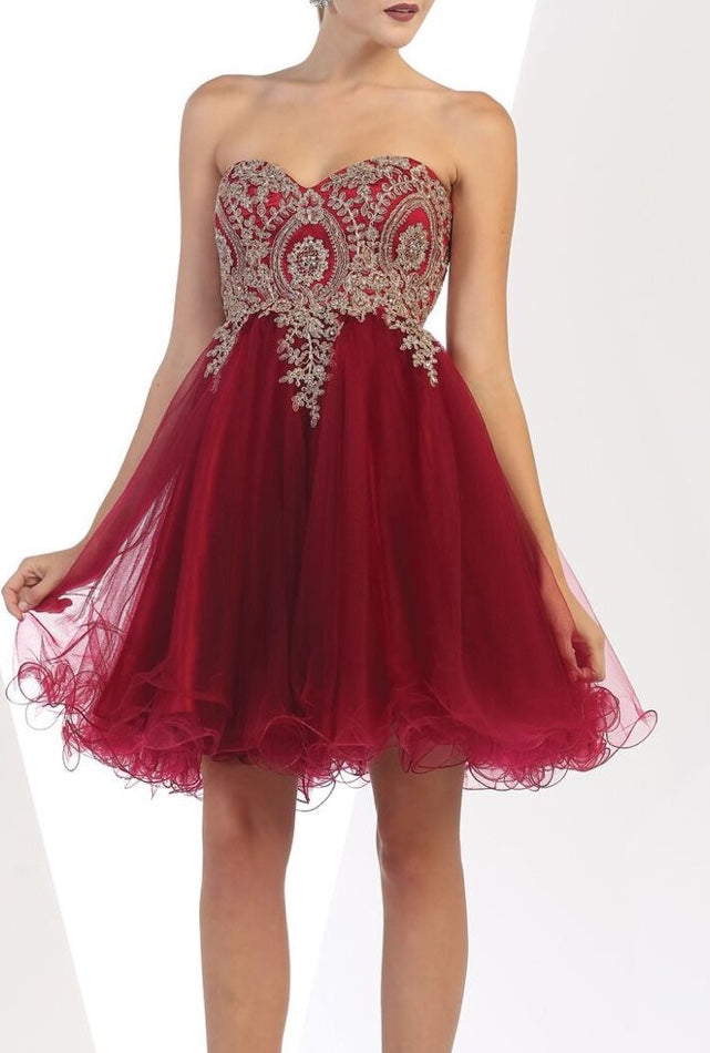 Red and Gold Tutu Dress