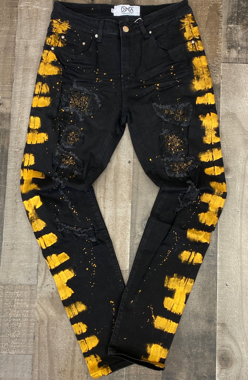 DNA Premium Black Jeans Gold Drip