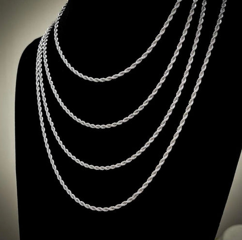 White Gold Rope Chains